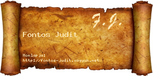 Fontos Judit névjegykártya
