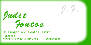 judit fontos business card